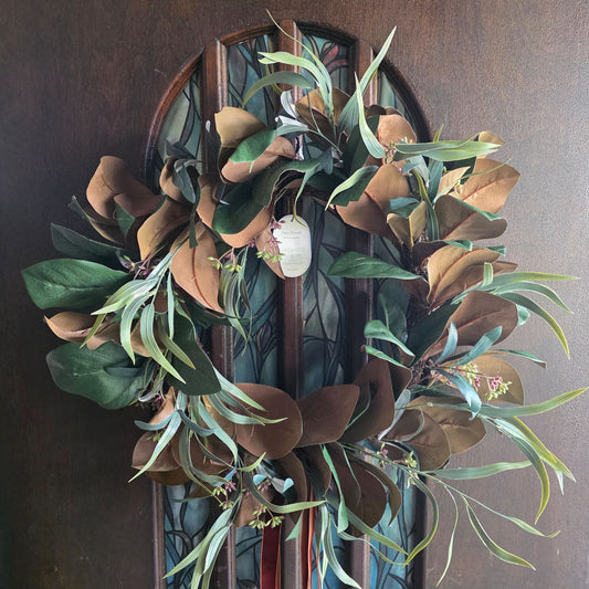 Faux Magnolia & Olive Wreath 26" Indoor Decorative By Threshold Studio McGee