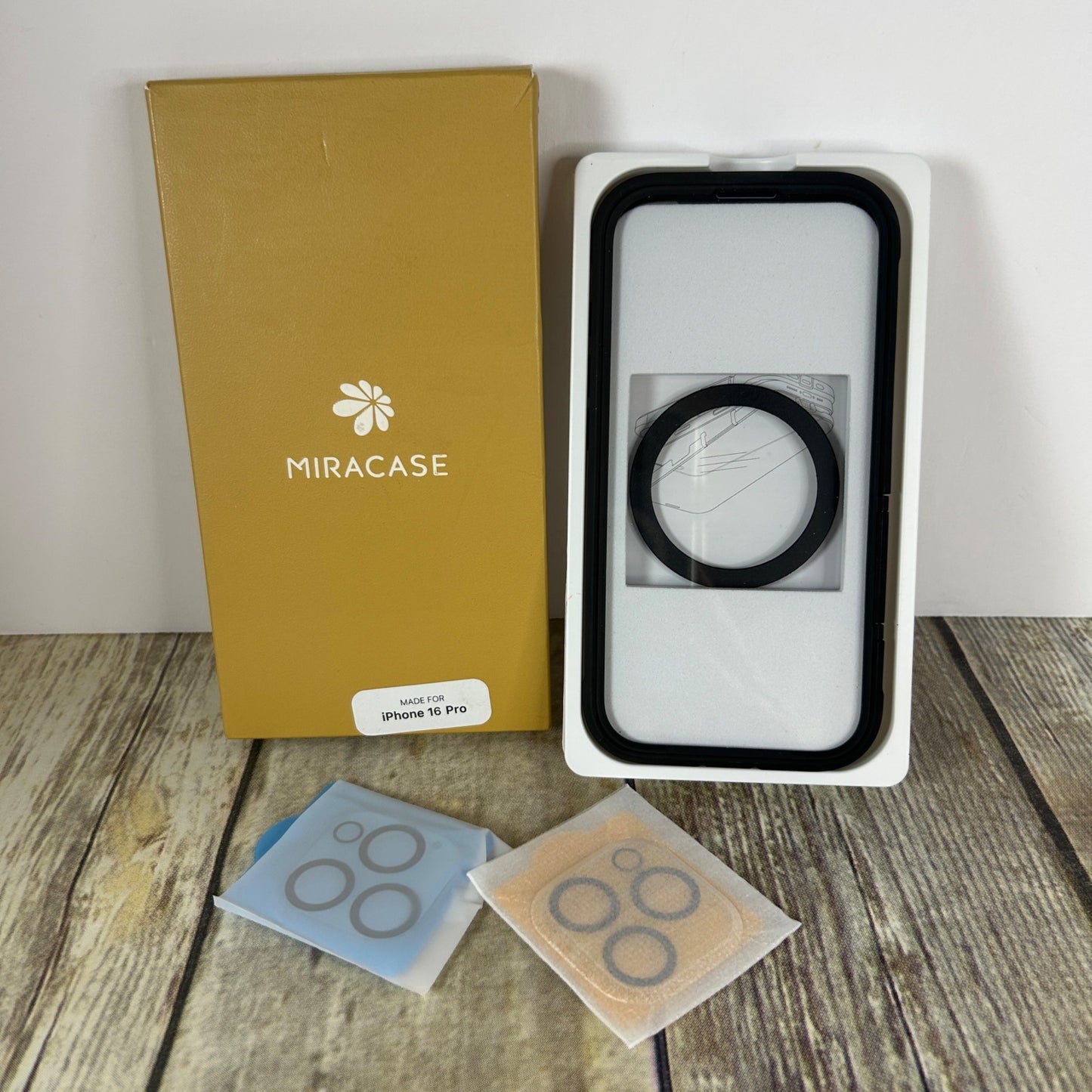 Miracase iPhone 16 Pro Case With Tempered Glass Screen Protector & Camera Lens Protector 360° Full Protection Military Drop Tested