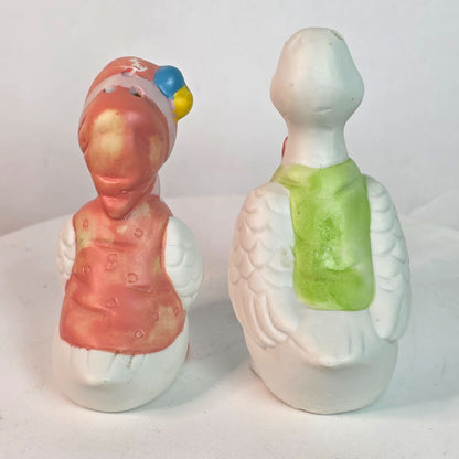 Vintage Goose Salt & Pepper Shakers Ceramic Figurines