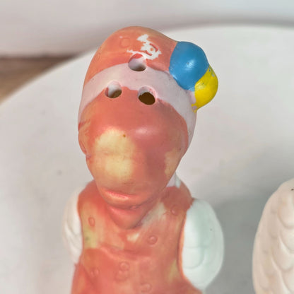 Vintage Goose Salt & Pepper Shakers Ceramic Figurines