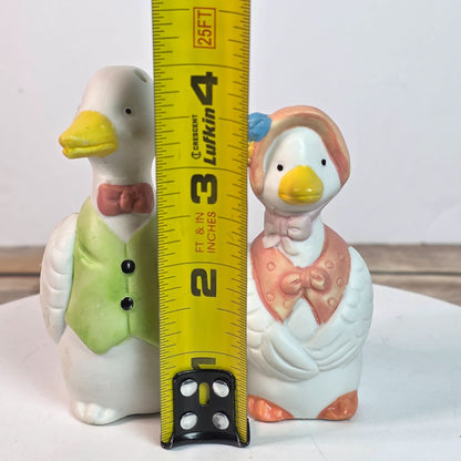 Vintage Goose Salt & Pepper Shakers Ceramic Figurines