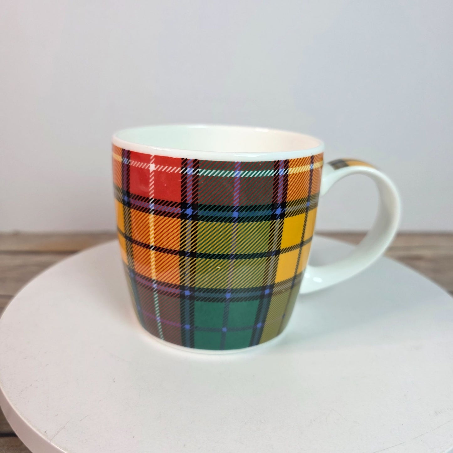 Rare Set Of 2 Hudson & Middleton Tartan Mugs Fine Bone China Made In England