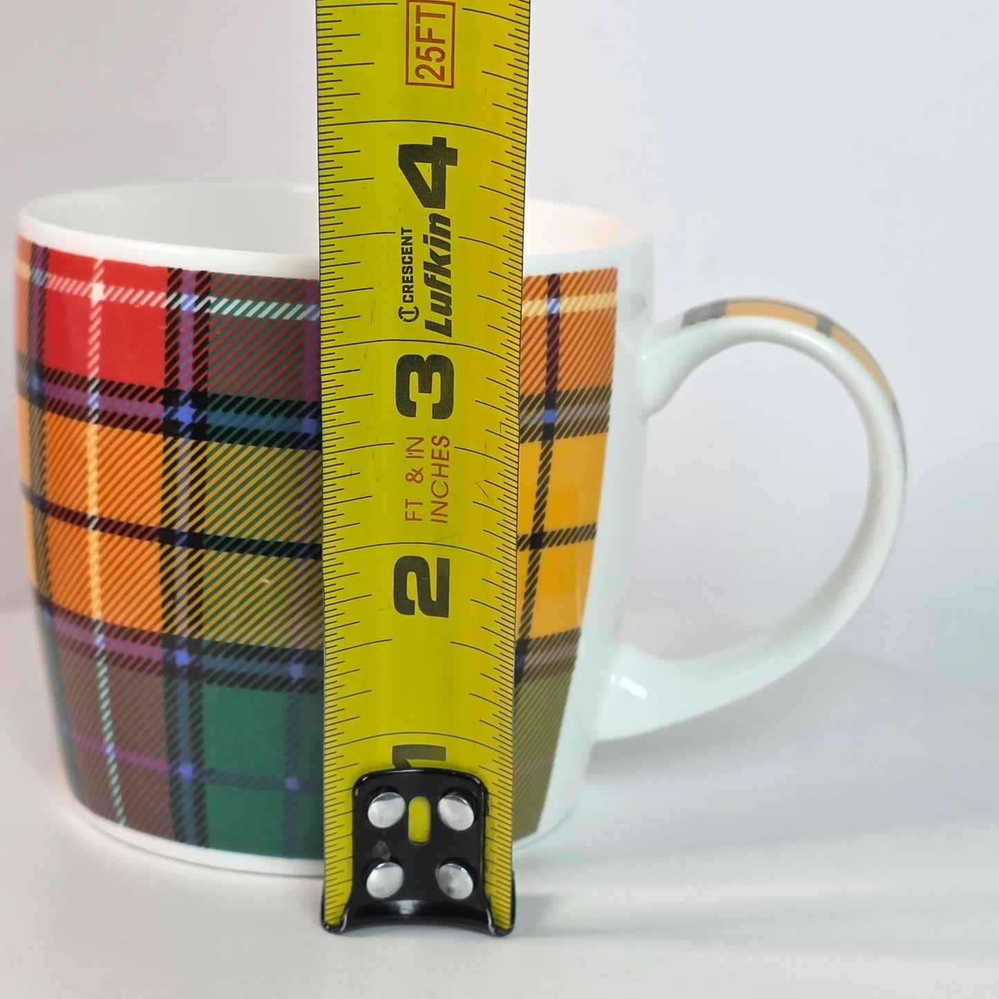 Rare Set Of 2 Hudson & Middleton Tartan Mugs Fine Bone China Made In England