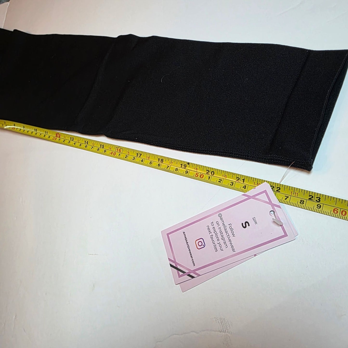 Amelia Activewear Womens Black High-Waisted Ruched Leggings S