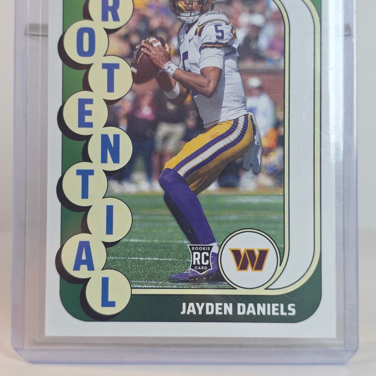 Jayden Daniels 2024 Panini Score Football Rookie Trading Card Potential Washington Commanders No. 3 In Protective Case