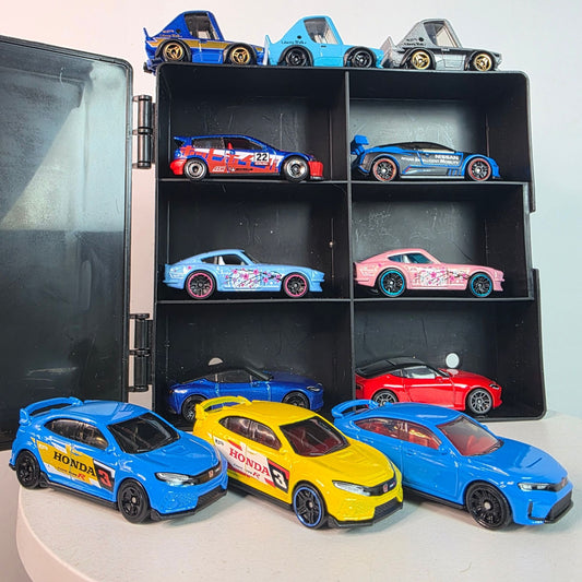 Hot Wheels Custom JDM 12-Pack With Display Case Featuring Honda Nissan & More