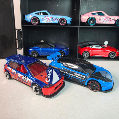Hot Wheels Custom JDM 12-Pack With Display Case Featuring Honda Nissan & More