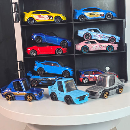 Hot Wheels Custom JDM 12-Pack With Display Case Featuring Honda Nissan & More