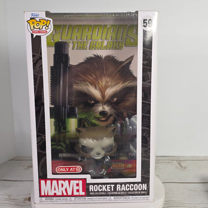 Funko Pop Comic Cover Guardians Of The Galaxy Rocket Raccoon Target Exclusive #59