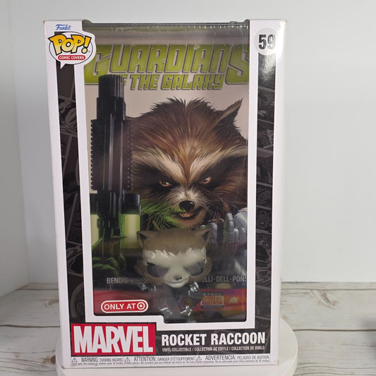 Funko Pop Comic Cover Guardians Of The Galaxy Rocket Raccoon Target Exclusive #59