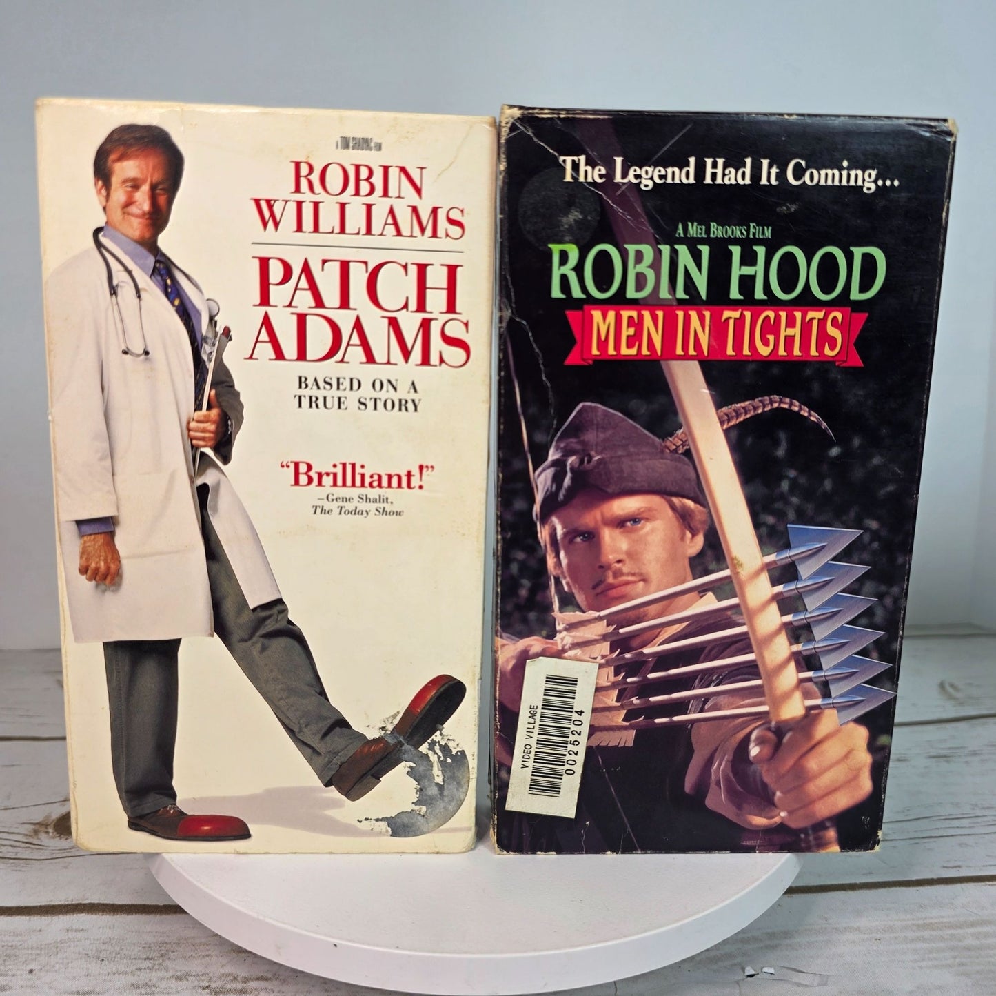 Lot Of 9 VHS Movies Comedy & Western Titles Including Nutty Professor Tombstone Maverick Patch Adams Three Fugitives