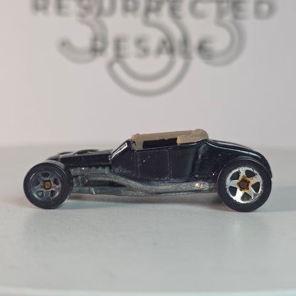 1999 Hot Wheels First Editions Track T Flat Black With Beige Cover Die Cast Toy Hot Rod Car Vehicle