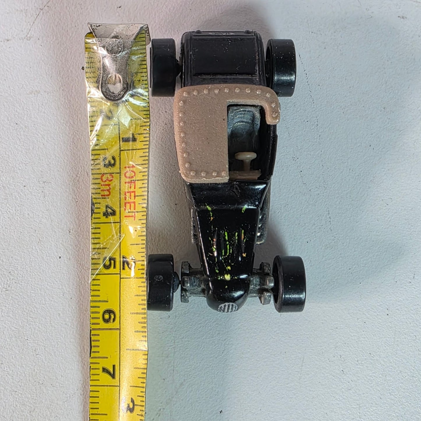 1999 Hot Wheels First Editions Track T Flat Black With Beige Cover Die Cast Toy Hot Rod Car Vehicle