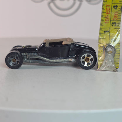1999 Hot Wheels First Editions Track T Flat Black With Beige Cover Die Cast Toy Hot Rod Car Vehicle