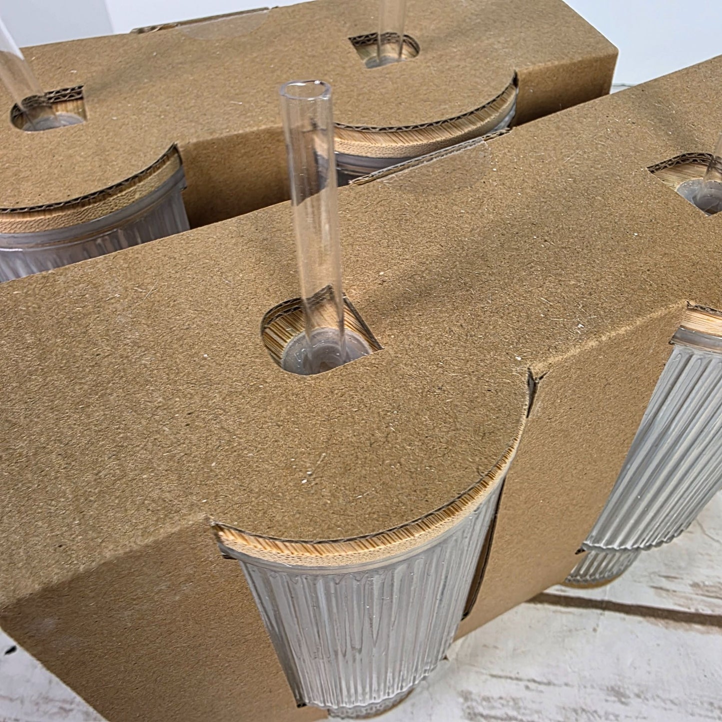 4 Ribbed Clear Glass Tumblers With Bamboo Lids & Reusable Straws 11 Oz Target Bullseye Playground 2024