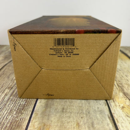 Rustic Earthenware Angel Figurine 10" Handcrafted Primitive Stoneware With Halo & Wings