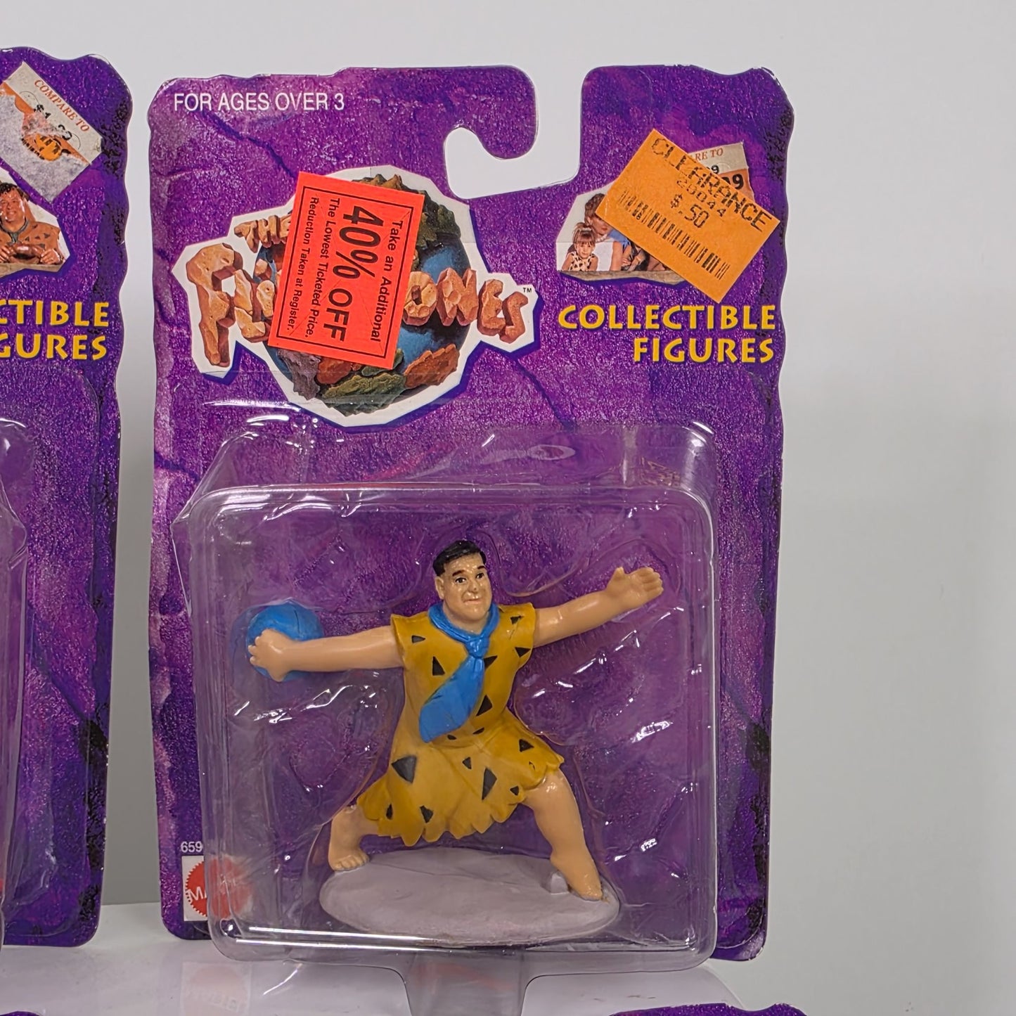 The Flintstones Collectible Figures Set Of 4 Mattel 1993 Fred Barney Pebbles Dino