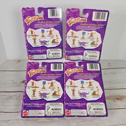 The Flintstones Collectible Figures Set Of 4 Mattel 1993 Fred Barney Pebbles Dino