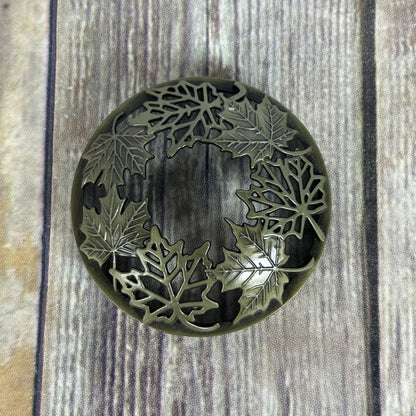 Yankee Candle Illuma-Lid Jar Topper Maple Leaf Pattern Metal Candle Accessory