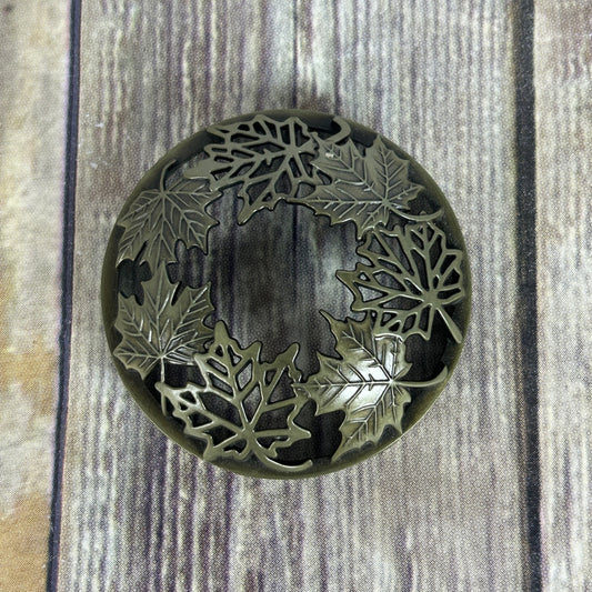 Yankee Candle Illuma-Lid Jar Topper Maple Leaf Pattern Metal Candle Accessory