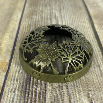 Yankee Candle Illuma-Lid Jar Topper Maple Leaf Pattern Metal Candle Accessory