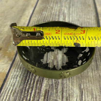 Yankee Candle Illuma-Lid Jar Topper Maple Leaf Pattern Metal Candle Accessory