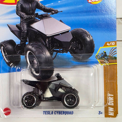 Hot Wheels Tesla Cyberquad HW Dirt Series 82/250 Black & Silver Die-Cast Collectible Toy New For 2025