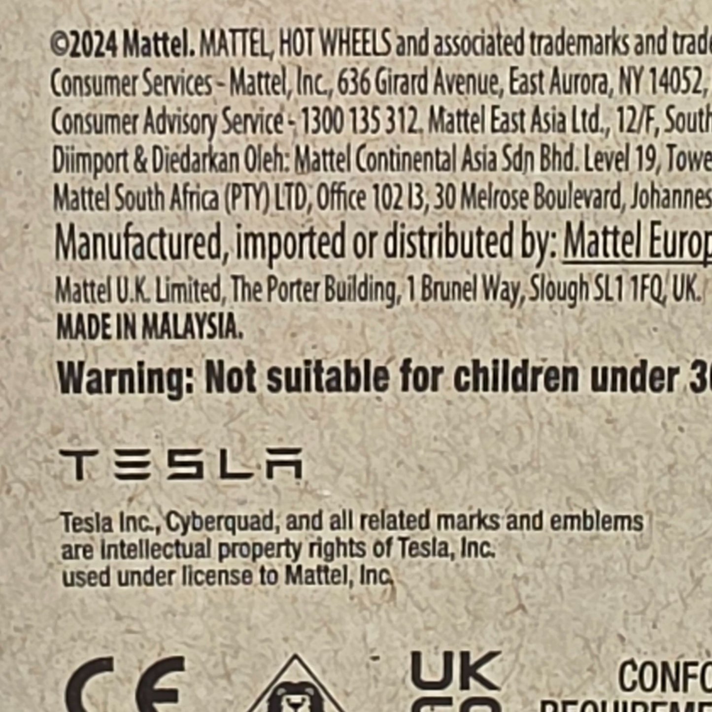 Hot Wheels Tesla Cyberquad HW Dirt Series 82/250 Black & Silver Die-Cast Collectible Toy New For 2025