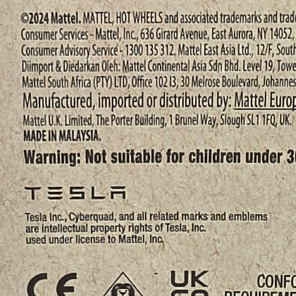 Hot Wheels Tesla Cyberquad HW Dirt Series 82/250 Black & Silver Die-Cast Collectible Toy New For 2025