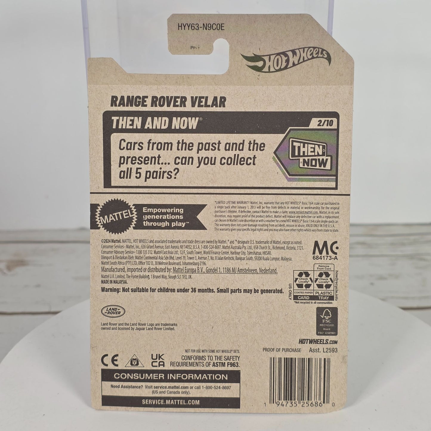 Hot Wheels Range Rover Velar 122/250 Die-Cast Car Model