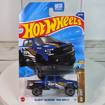 Hot Wheels 2019 Chevy Silverado Trail Boss LT Die-Cast Model Blue