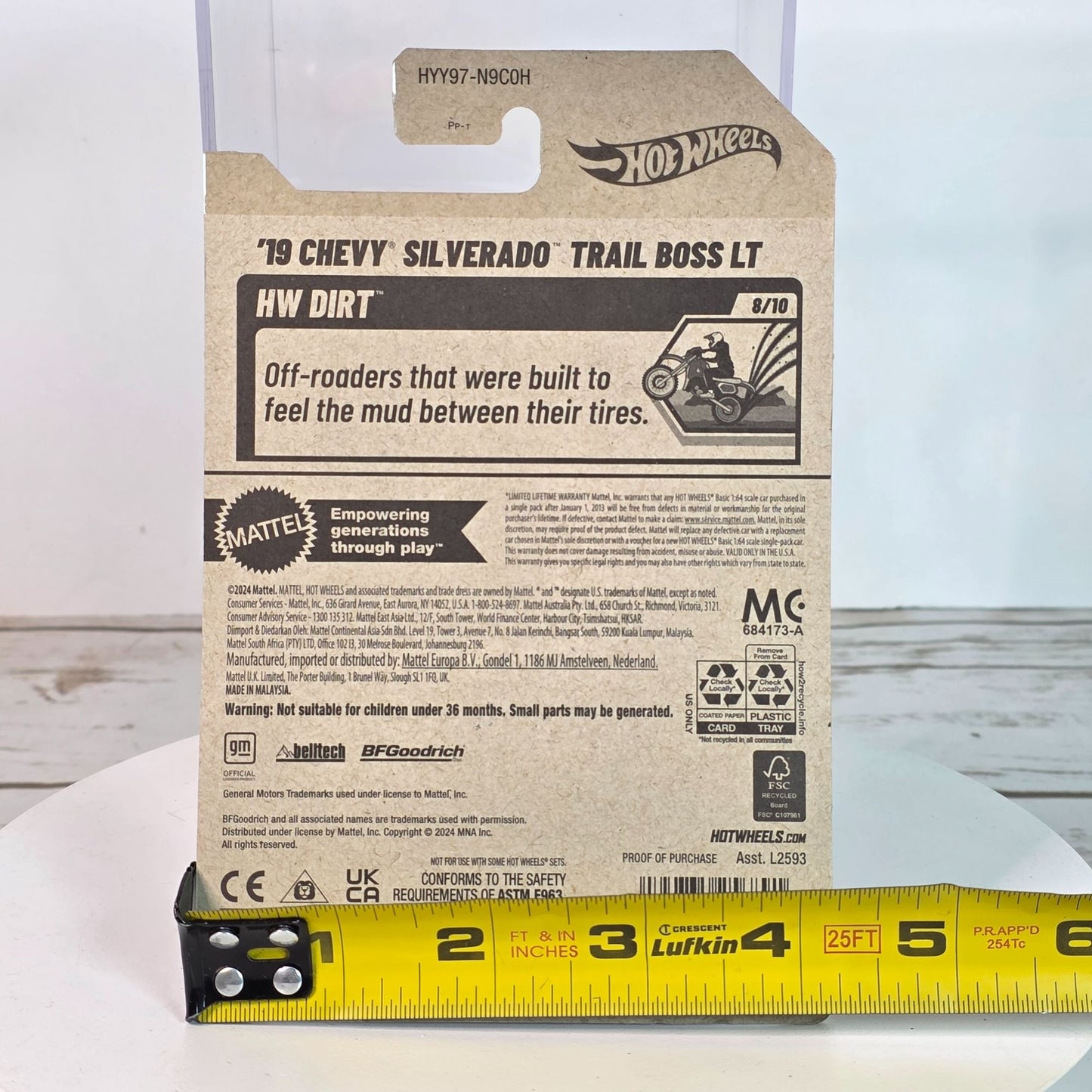 Hot Wheels 2019 Chevy Silverado Trail Boss LT Die-Cast Model Blue