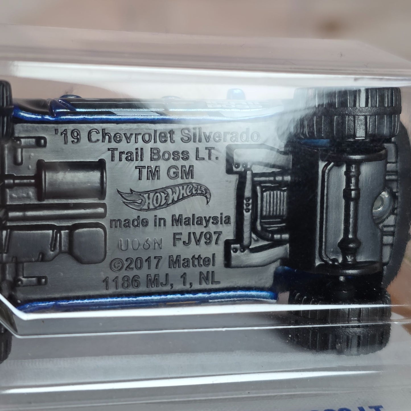 Hot Wheels 2019 Chevy Silverado Trail Boss LT Die-Cast Model Blue