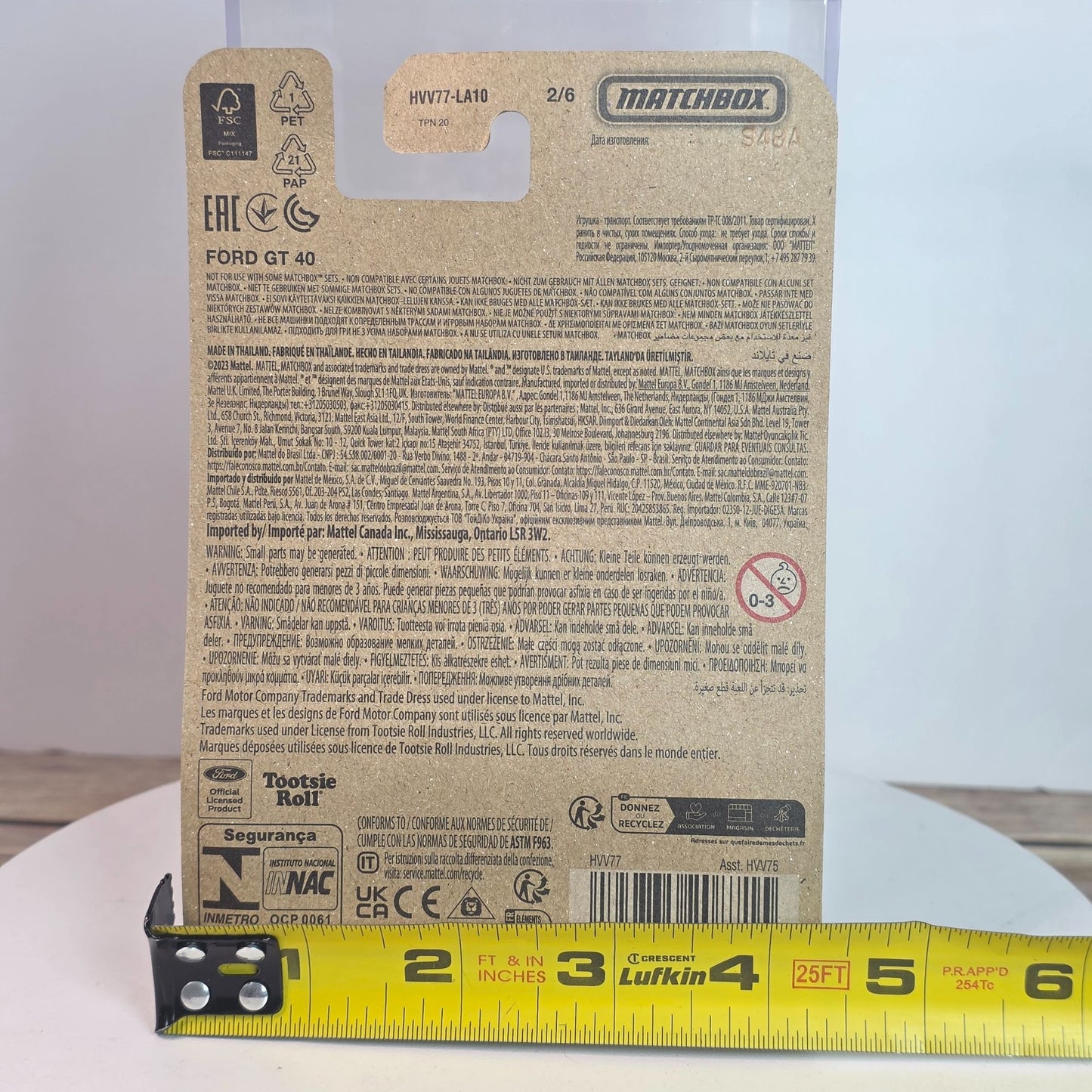 Matchbox Sugar Daddy Ford GT 40 Die-Cast Car Collectible