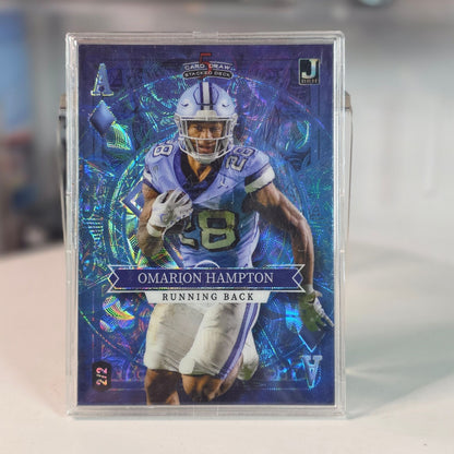 New 2023 Wild Card #SD-OH /2 Omarion Hampton Stacked Deck Color Match UNC RB