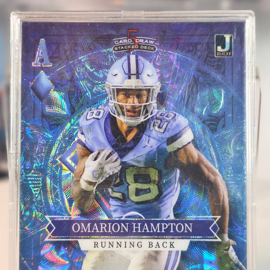 New 2023 Wild Card #SD-OH /2 Omarion Hampton Stacked Deck Color Match UNC RB
