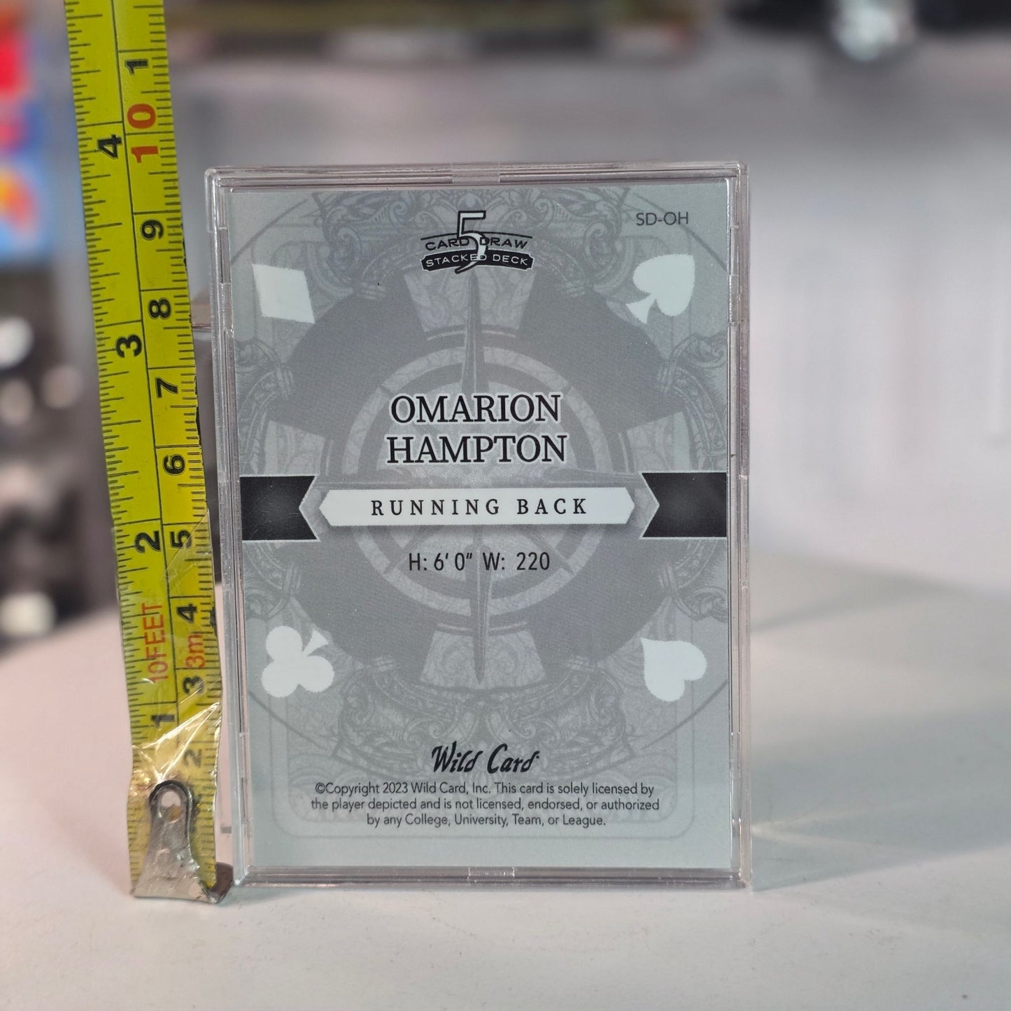 New 2023 Wild Card #SD-OH /2 Omarion Hampton Stacked Deck Color Match UNC RB