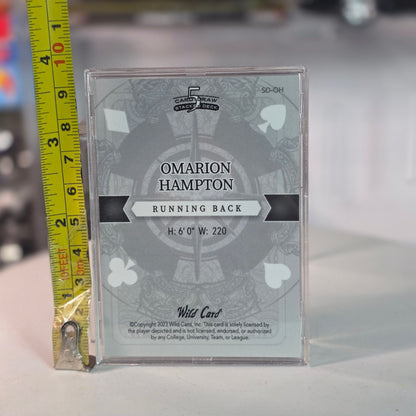 New 2023 Wild Card #SD-OH /2 Omarion Hampton Stacked Deck Color Match UNC RB