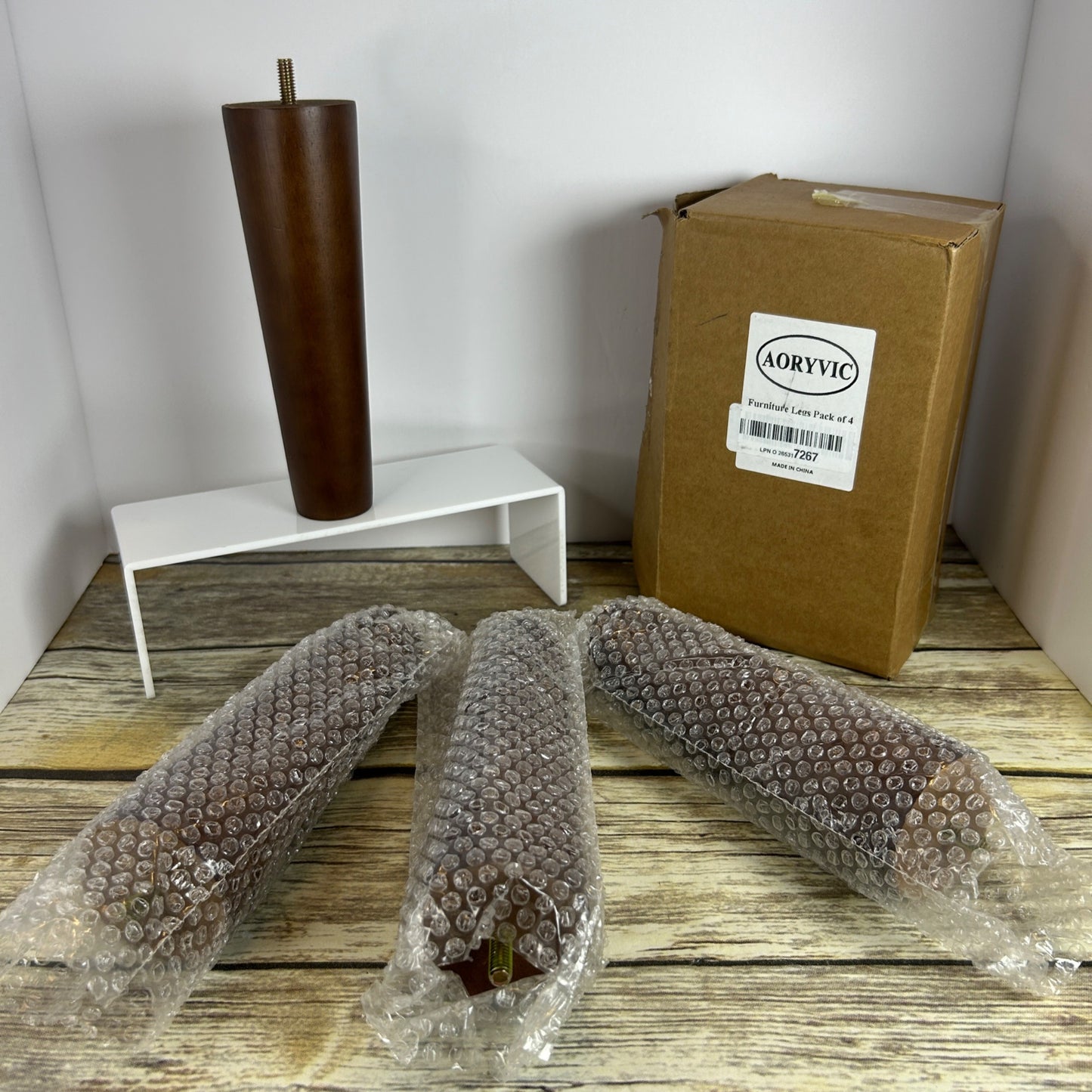 Aoryvic Furniture Legs Pack Of 4 - Wooden Replacement Tapered Legs For Sofas Chairs Cabinets