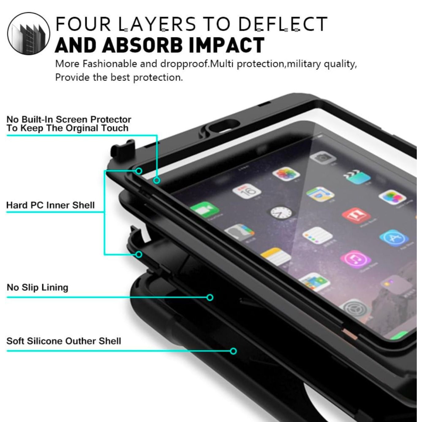 ZenRich iPad Mini 1/2/3 Case With Shoulder Strap