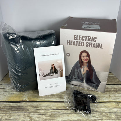 USB Heated Blanket With Charger & Manual Electric Heating Lap Blanket Wearable Heated Shawl Wraps Portable For Office Or Home Use