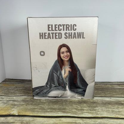 USB Heated Blanket With Charger & Manual Electric Heating Lap Blanket Wearable Heated Shawl Wraps Portable For Office Or Home Use