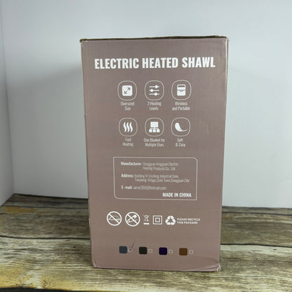 USB Heated Blanket With Charger & Manual Electric Heating Lap Blanket Wearable Heated Shawl Wraps Portable For Office Or Home Use