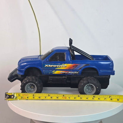 Vintage 1995 New Bright Blue Remote Control Monster Truck Off Road Toy 27 MHz Band - Tested No Remote