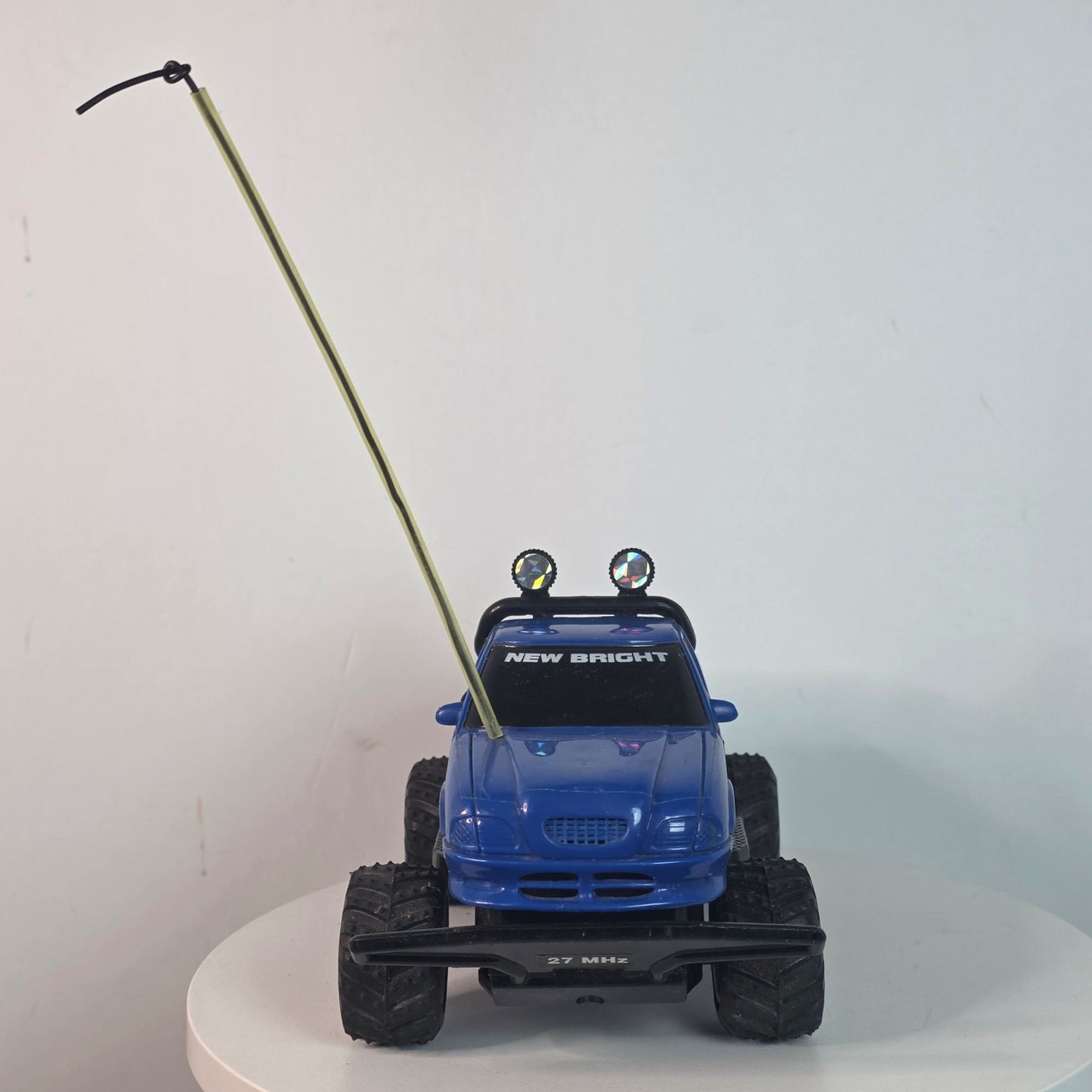 Vintage 1995 New Bright Blue Remote Control Monster Truck Off Road Toy 27 MHz Band - Tested No Remote