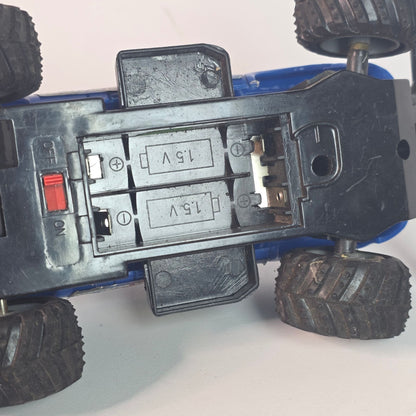 Vintage 1995 New Bright Blue Remote Control Monster Truck Off Road Toy 27 MHz Band - Tested No Remote
