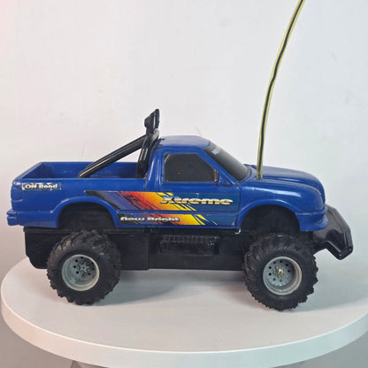 Vintage 1995 New Bright Blue Remote Control Monster Truck Off Road Toy 27 MHz Band - Tested No Remote