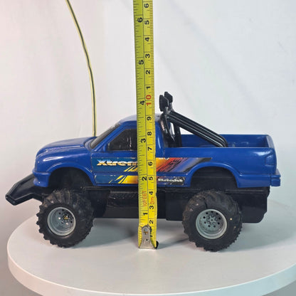 Vintage 1995 New Bright Blue Remote Control Monster Truck Off Road Toy 27 MHz Band - Tested No Remote