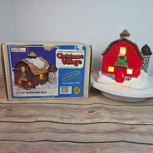 Barn And Silo Christmas Village 6" Light-Up Decor Kit #21577 For Holiday Fun
