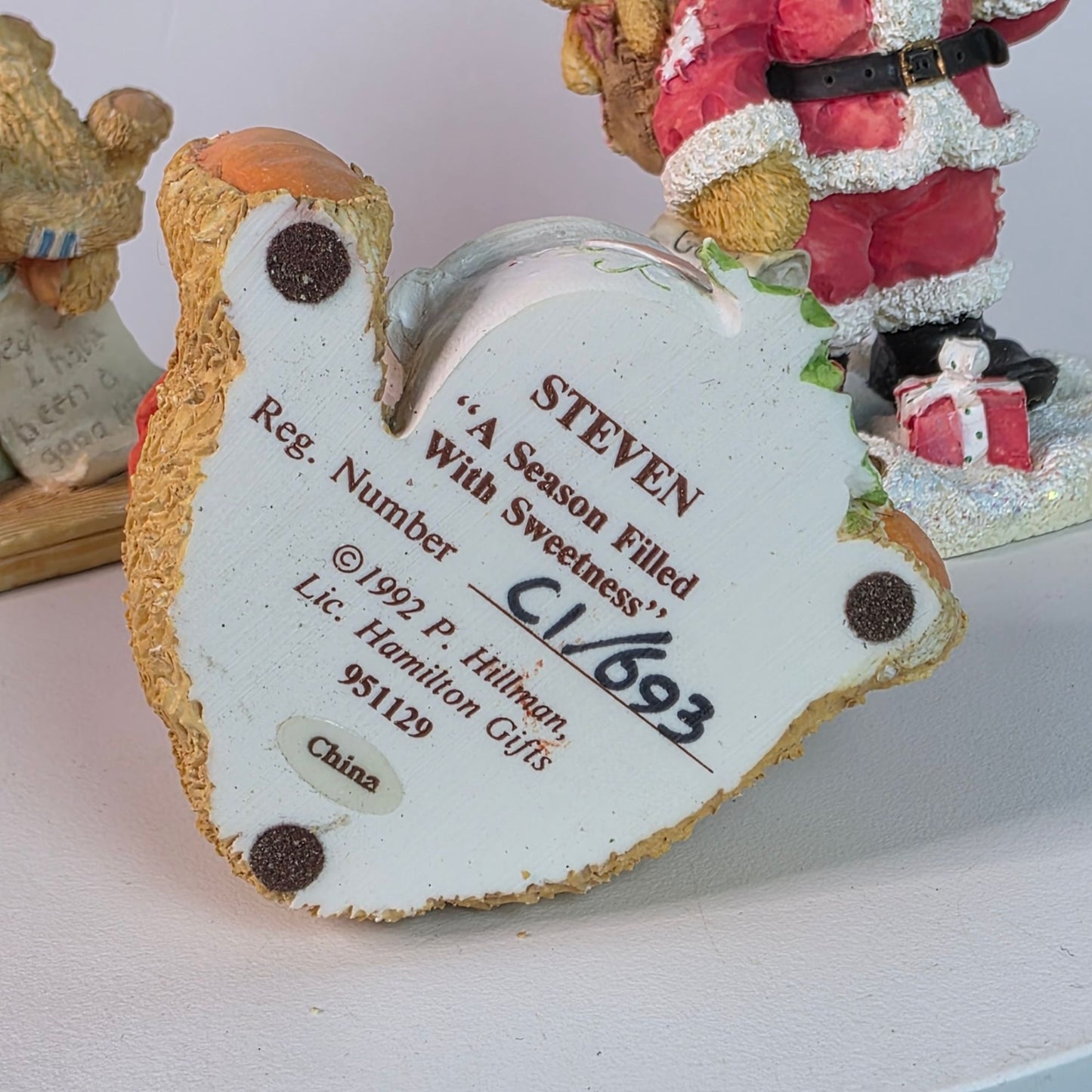 Cherished Teddies Collectible Figurines - Steven Jacob & Nickolas - Holiday Themed By Priscilla Hillman